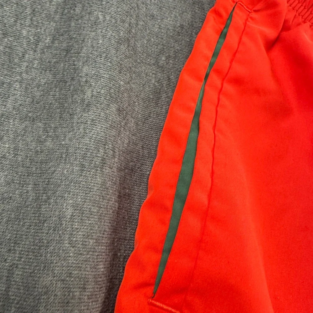 Lacoste Mens Red Swim Trunks XL Green Contrast Waistband no Mesh  Board Shorts